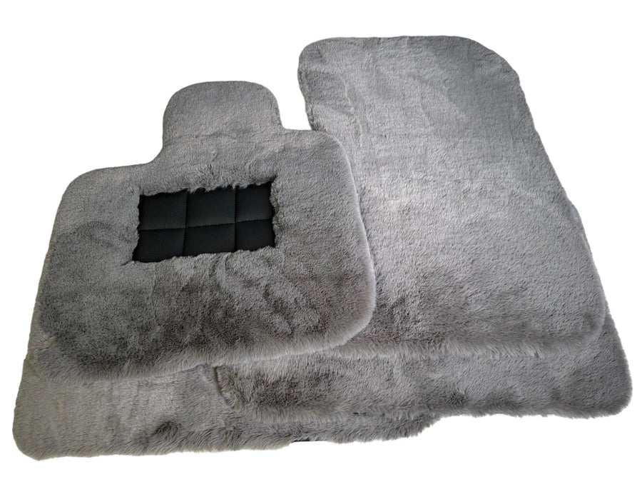 Gray Sheepskin Floor Mats For Bentley Mulsanne (2010-2020) Er56 Design Brand - AutoWin
