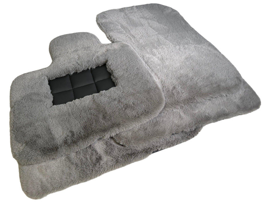 Gray Sheepskin Floor Mats For Rolls Royce Cullinan Rr31 2018-2023 Er56 Design Brand - AutoWin