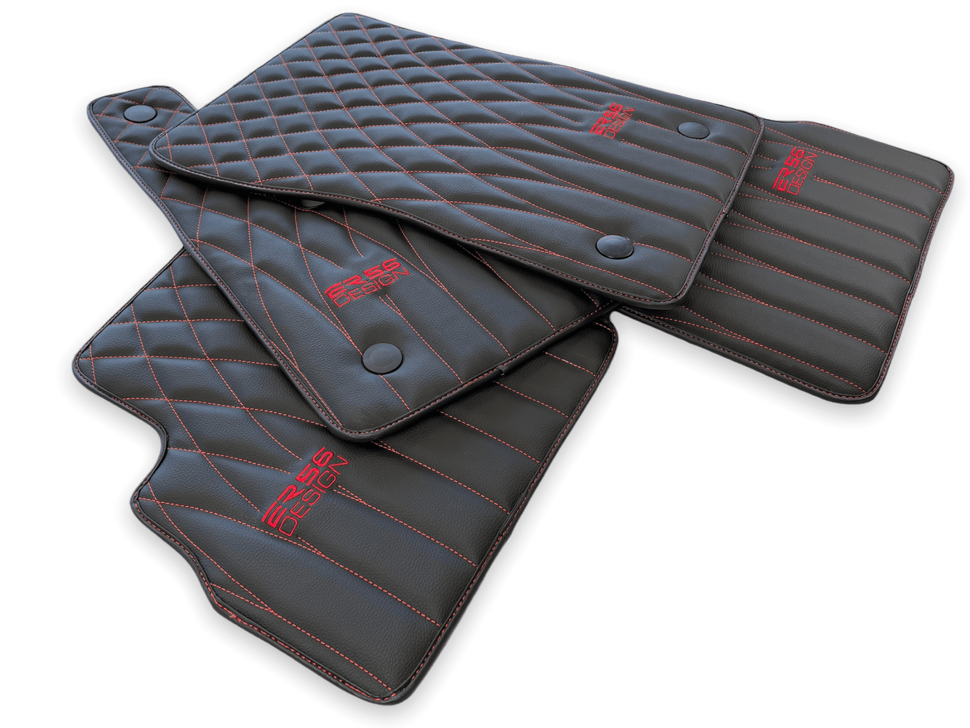 Leather Floor Mats For Mercedes-Benz G Class 2019-2022 W463 ER56 Design - AutoWin