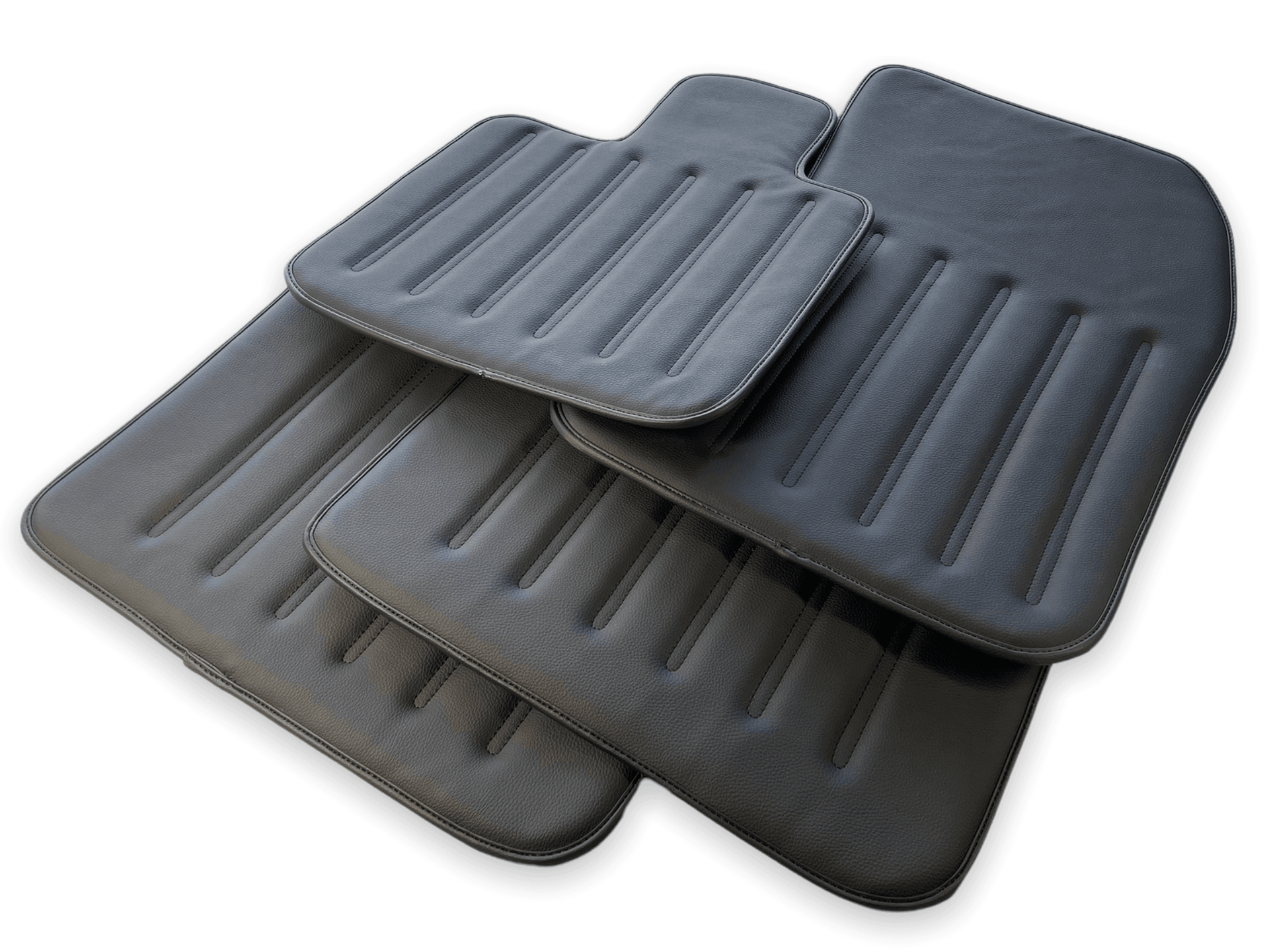 Leather Floor Mats For Rolls Royce Shadow 1965-1977 Black - AutoWin