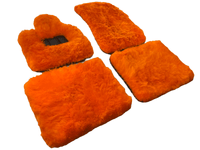 Orange Sheepskin Floor Mats For Rolls Royce Wraith 2013–2023 Er56 Design - AutoWin