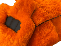 Orange Sheepskin Floor Mats For Rolls Royce Wraith 2013–2023 Er56 Design - AutoWin