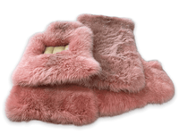 Pink Sheepskin Floor Mats For Rolls Royce Phantom Drophead Coupe 2007–2016 Er56 Design Brand - AutoWin