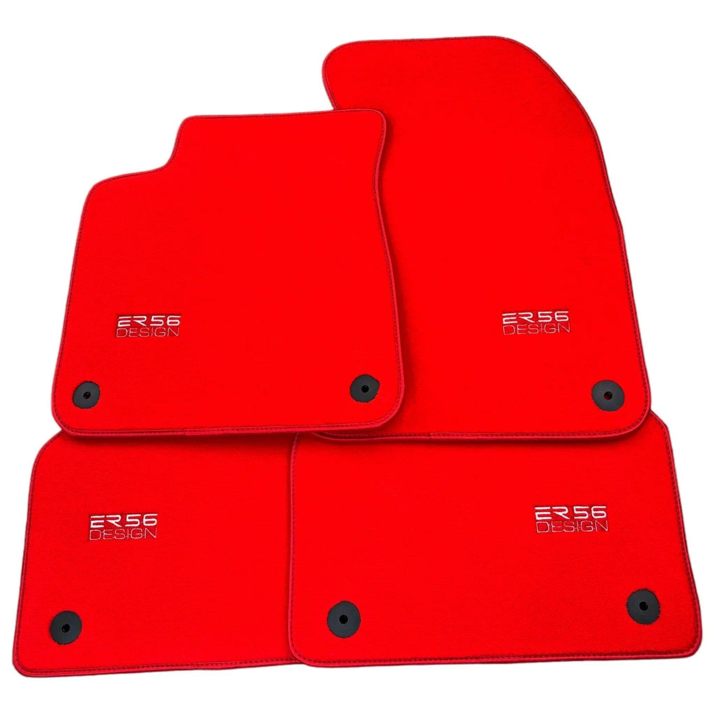 Red Floor Mats for Audi A4 - B5 Facelift Sedan (1999-2001) | ER56 Design - AutoWin