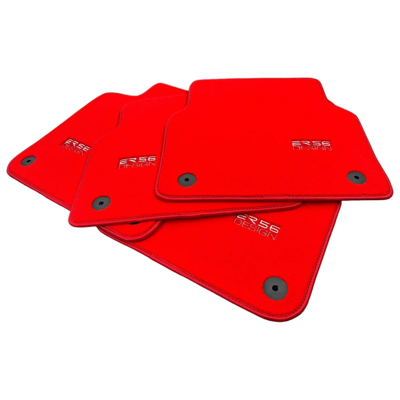 Red Floor Mats for Audi A4 - B8 Sedan (2008-2015) | ER56 Design - AutoWin
