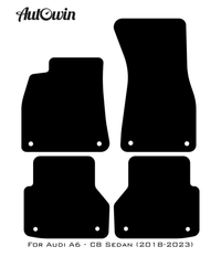 Red Floor Mats for Audi A6 - C8 Sedan (2018-2023) | ER56 Design - AutoWin