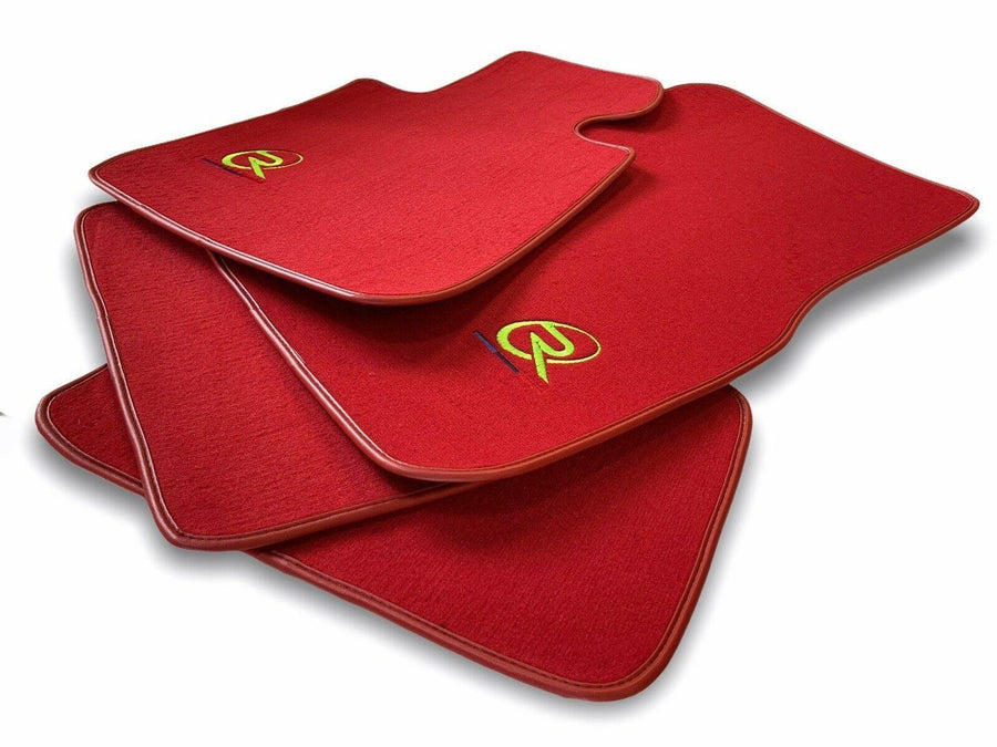 Red Floor Mats For BMW 4 Series G26 Gran Coupe ROVBUT Brand Tailored Set Perfect Fit Green SNIP Collection - AutoWin