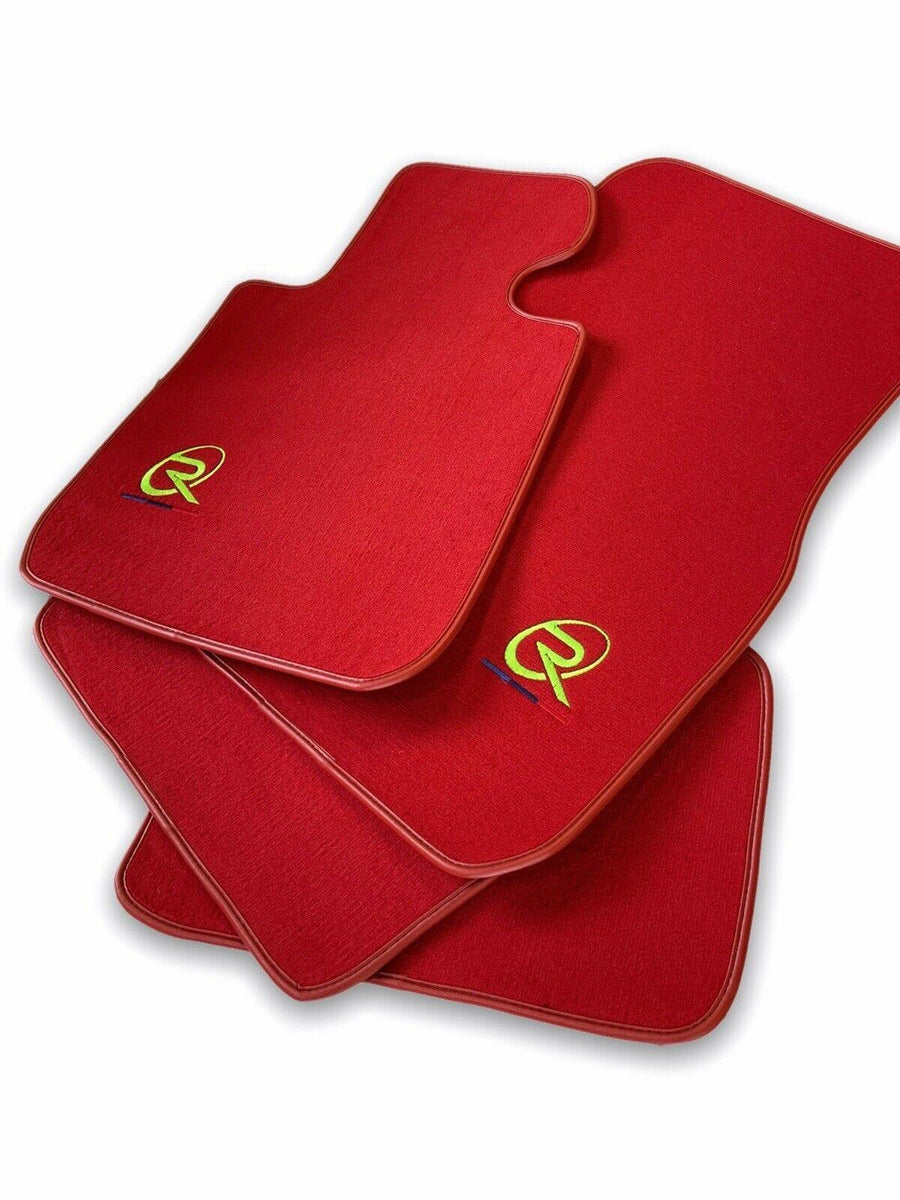 Red Floor Mats For BMW 4 Series G26 Gran Coupe ROVBUT Brand Tailored Set Perfect Fit Green SNIP Collection - AutoWin