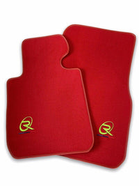 Red Floor Mats For BMW 5 Series E28 Sedan ROVBUT Brand Tailored Set Perfect Fit Green SNIP Collection - AutoWin