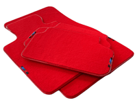 Red Floor Mats For BMW 7 Series F02 With M Package AutoWin Brand - AutoWin