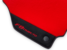Red Floor Mats For Ferrari F8 Tributo 2019-2022 With Alcantara Leather - AutoWin
