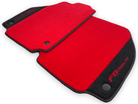 Red Floor Mats For Ferrari F8 Tributo 2019-2022 With Alcantara Leather - AutoWin