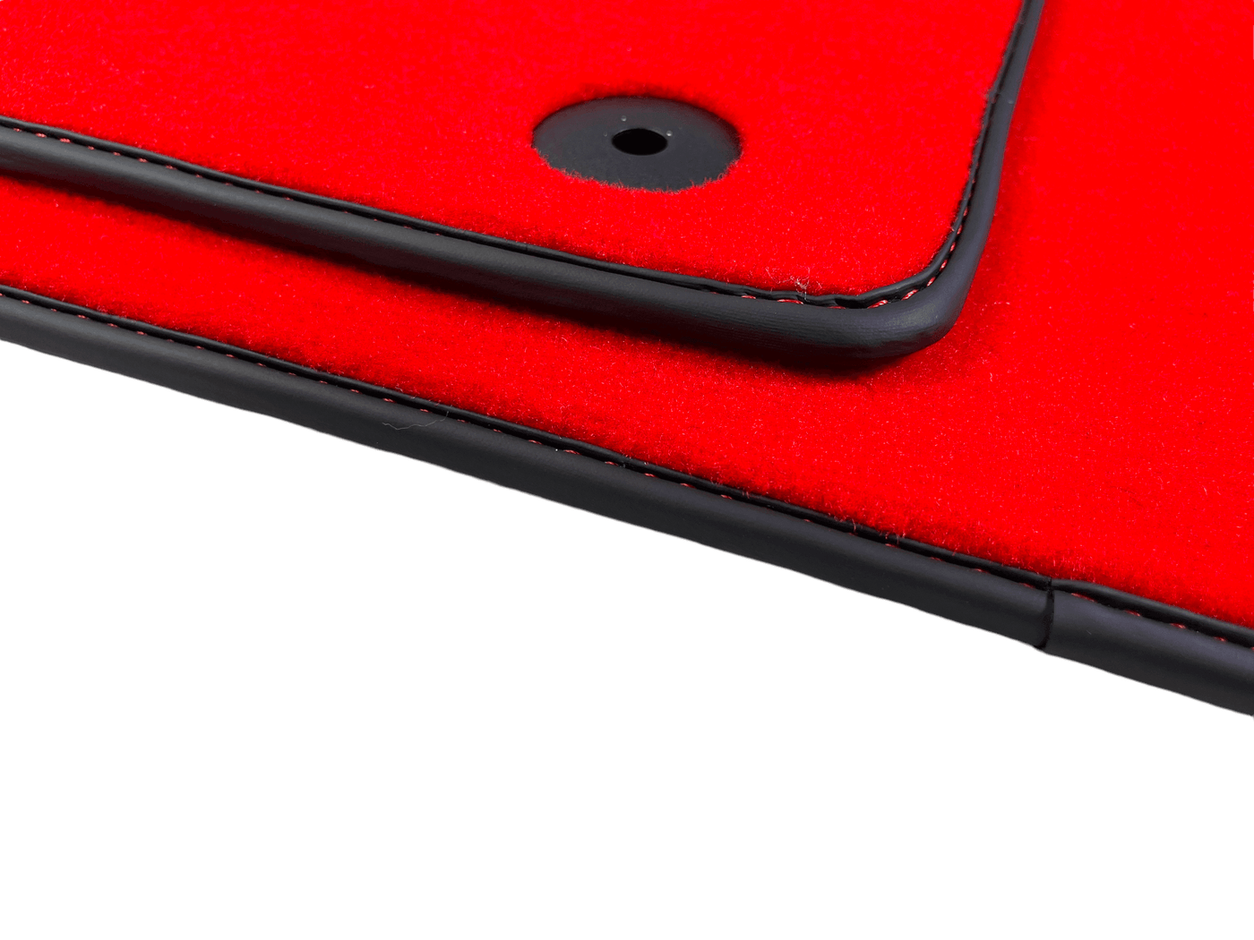 Red Floor Mats for Lamborghini Aventador With Alcantara Leather - AutoWin