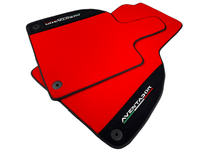 Red Floor Mats for Lamborghini Aventador With Alcantara Leather - AutoWin
