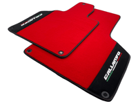 Red Floor Mats for Lamborghini Gallardo With Alcantara Leather - AutoWin