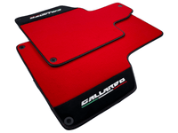Red Floor Mats for Lamborghini Gallardo With Alcantara Leather - AutoWin