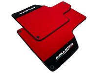 Red Floor Mats for Lamborghini Gallardo With Alcantara Leather - AutoWin
