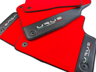 Red Floor Mats For Lamborghini Urus With Carbon Leather - AutoWin