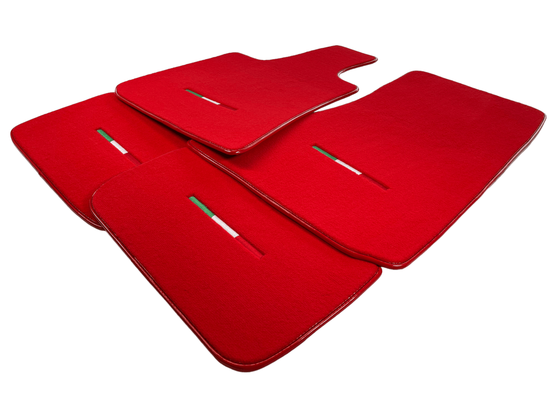 Red Floor Mats For Maserati Ghibli 2013-2022 Italy Edition - AutoWin