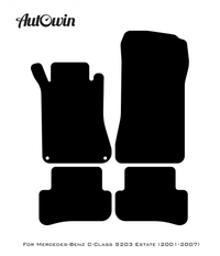 Red Floor Mats For Mercedes Benz C-Class S203 Estate (2001-2007) | Limited Edition - AutoWin