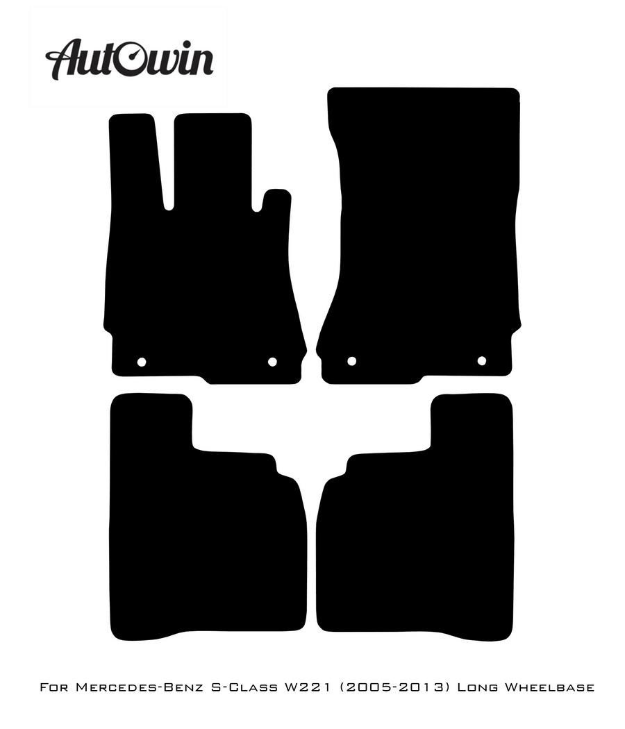 Red Floor Mats For Mercedes Benz S-Class W221 (2005-2013) Long Wheelbase | Limited Edition - AutoWin