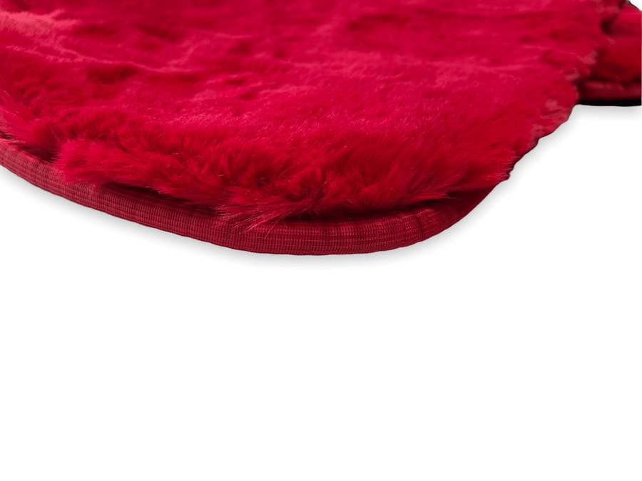 Red Sheepskin Floor Mats For Rolls Royce Cullinan Rr31 2018-2023 Er56 Design Brand - AutoWin