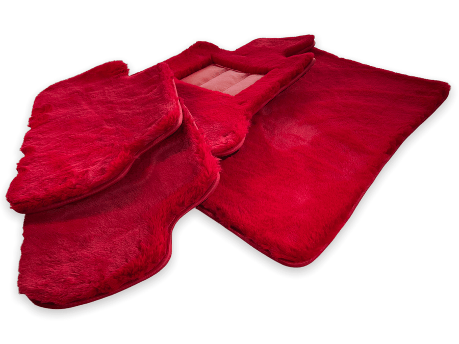Red Sheepskin Floor Mats For Rolls Royce Dawn Rr6 2016-2023 Er56 Design Brand - AutoWin
