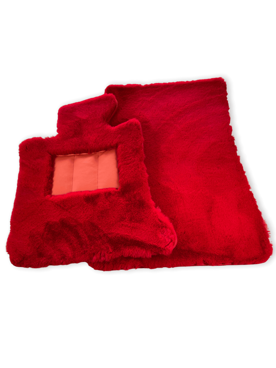 Red Sheepskin Floor Mats For Rolls Royce Dawn Rr6 2016-2023 Er56 Design Brand - AutoWin
