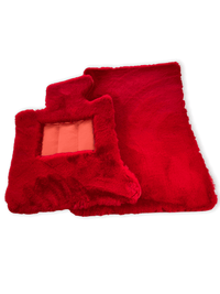 Red Sheepskin Floor Mats For Rolls Royce Phantom VIII (2017-2024) Design Brand - AutoWin