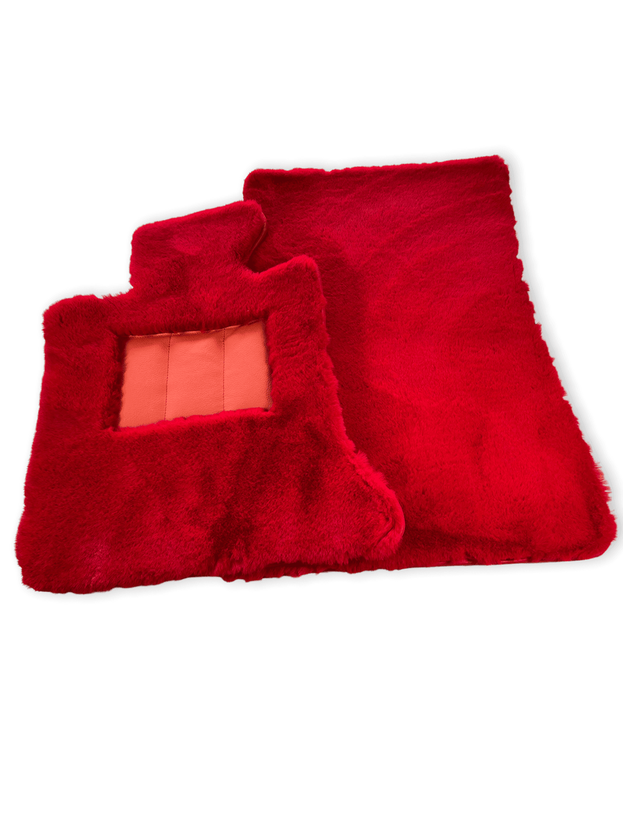 Red Sheepskin Floor Mats For Rolls Royce Phantom Drophead Coupe 2007–2016 Er56 Design Brand - AutoWin