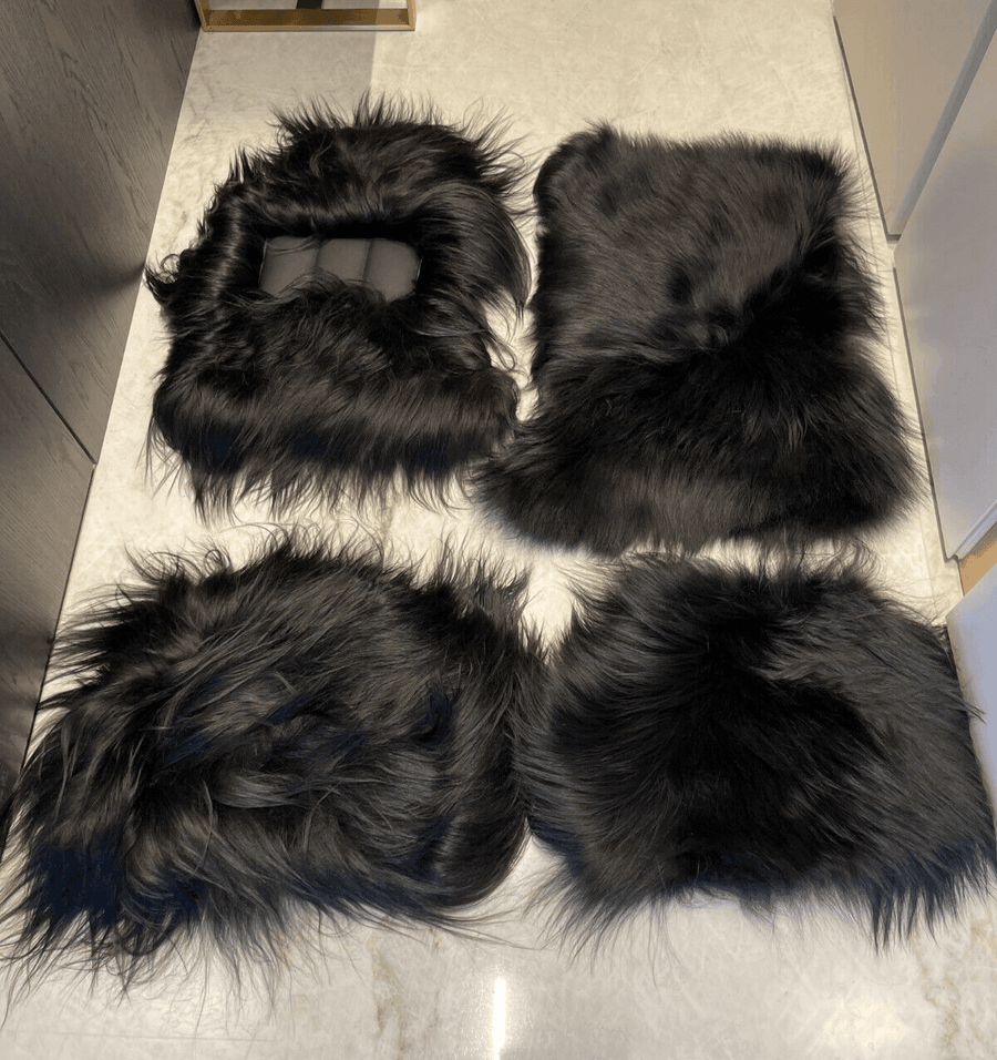 Sheepskin Floor Mats For Rolls Royce Wraith 2013–2023 Er56 Design - AutoWin