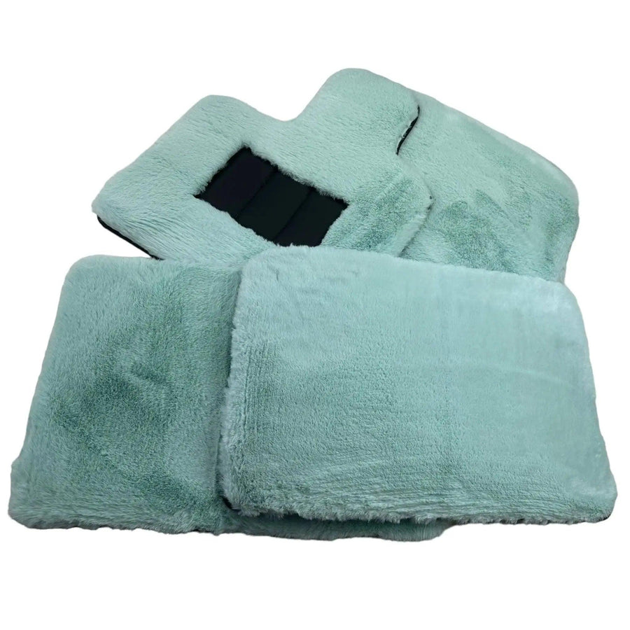 Tiffany Blue Sheepskin Floor Mats For Bentley Flying Spur (2013-2019) Er56 Design Brand - AutoWin