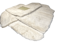 White Sheepskin Floor Mats For Bentley Continental GT (2003–2011) Er56 Design - AutoWin