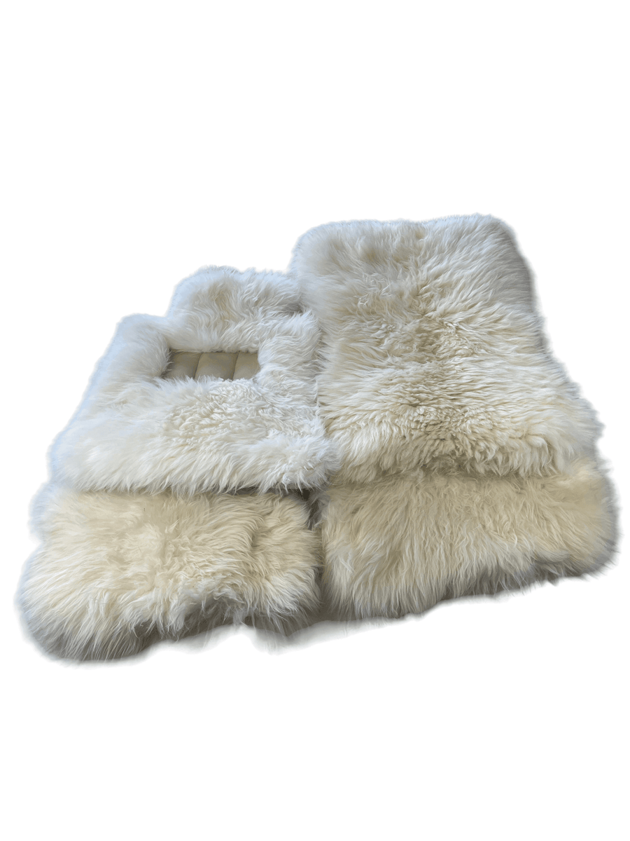White Sheepskin Floor Mats For Rolls Royce Shadow 1965-1977 Er56 Design Brand - AutoWin
